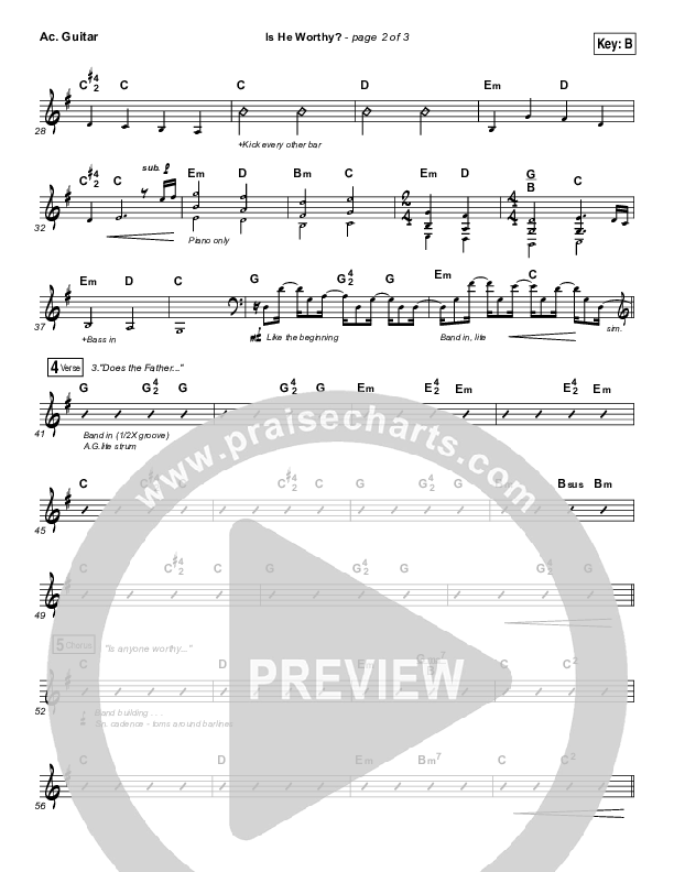 Is He Worthy Acoustic Guitar (Andrew Peterson)