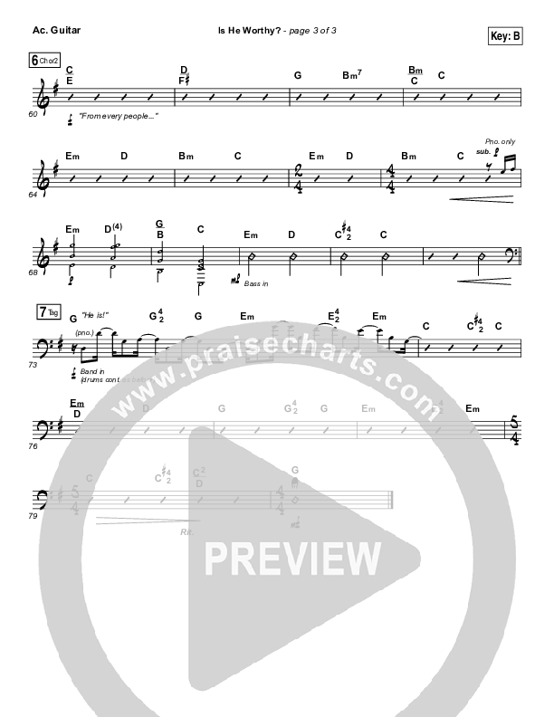 Is He Worthy Acoustic Guitar (Andrew Peterson)