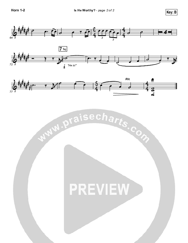 Is He Worthy French Horn 1,2 (Andrew Peterson)