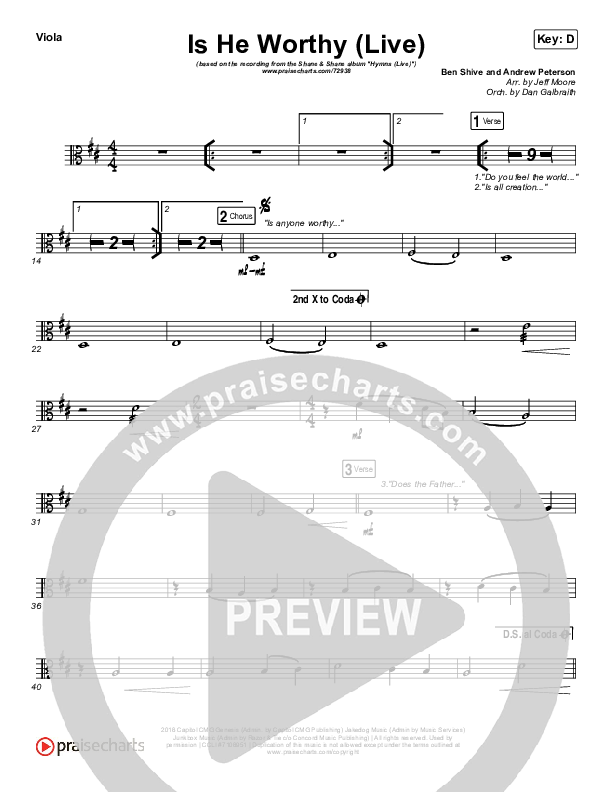 Is He Worthy (Live) Viola (Shane & Shane)