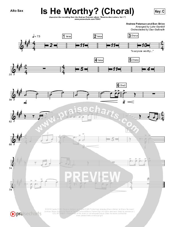 Is He Worthy (Choral Anthem SATB) Sax Pack (Andrew Peterson / Arr. Luke Gambill)