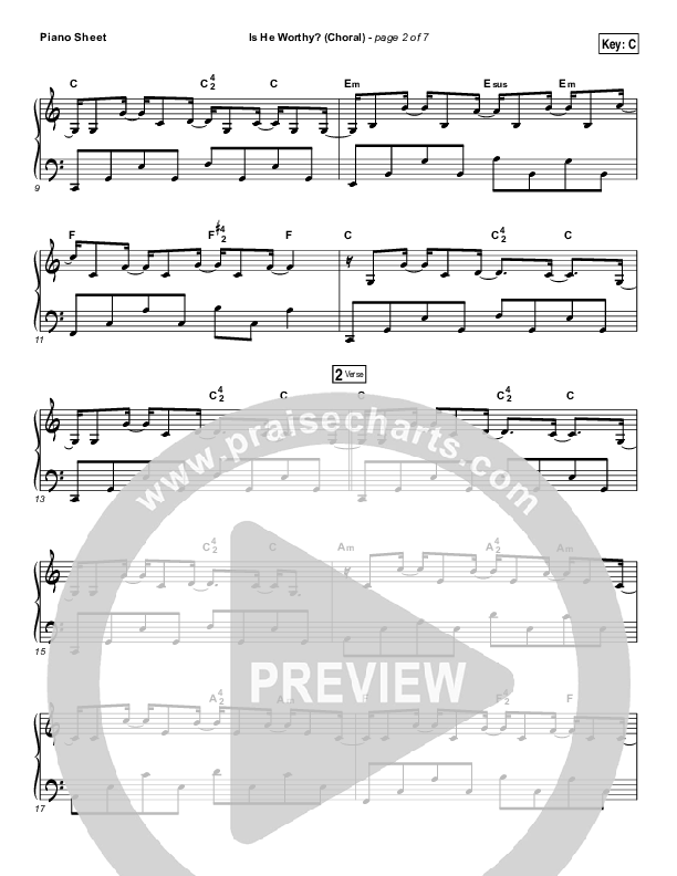 Is He Worthy (Choral Anthem SATB) Piano Sheet (Andrew Peterson / Arr. Luke Gambill)