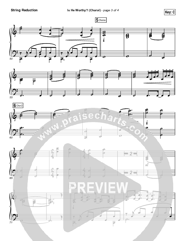 Is He Worthy (Choral Anthem SATB) String Pack (Andrew Peterson / Arr. Luke Gambill)