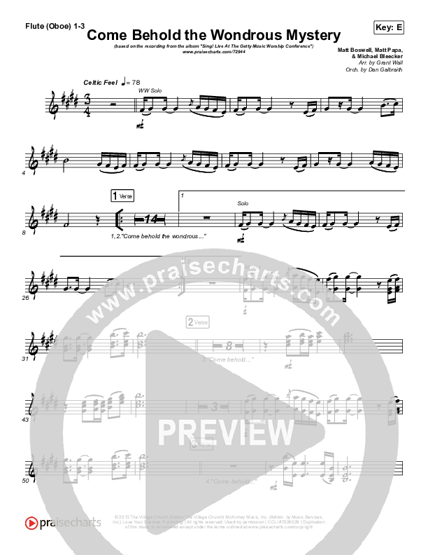 Come Behold The Wondrous Mystery Wind Pack (Keith & Kristyn Getty)