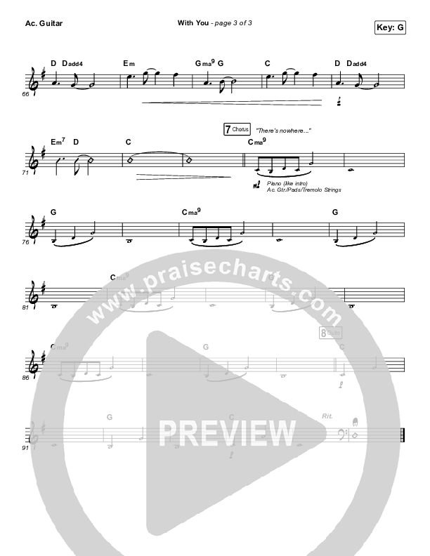 With You (Paradoxology) Acoustic Guitar (Elevation Worship)