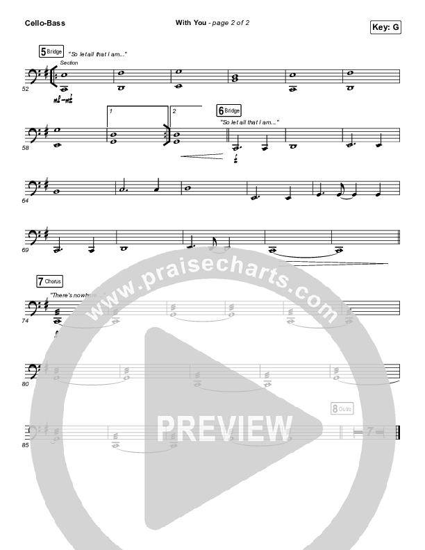 With You (Paradoxology) Cello/Bass (Elevation Worship)