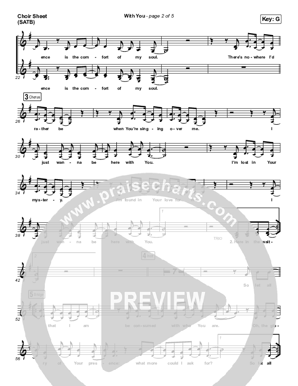 With You (Paradoxology) Choir Sheet (SATB) (Elevation Worship)