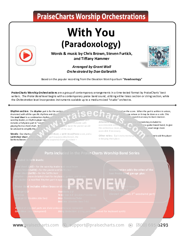 With You (Paradoxology) Orchestration (Elevation Worship)