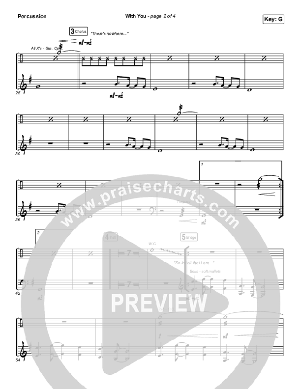 With You (Paradoxology) Percussion (Elevation Worship)