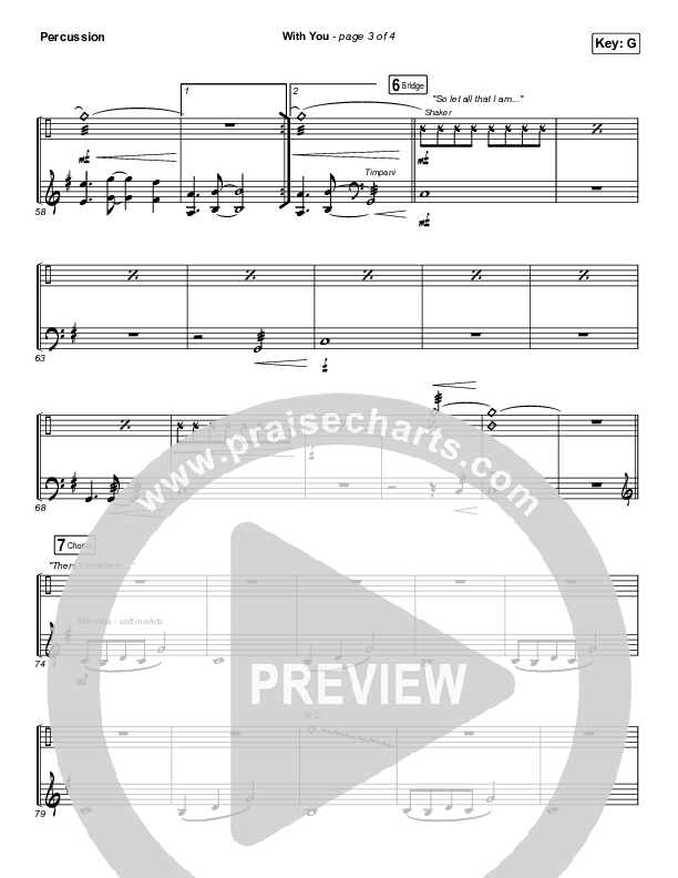 With You (Paradoxology) Percussion (Elevation Worship)