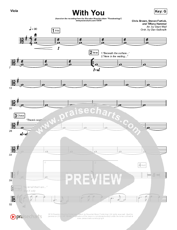 With You (Paradoxology) Viola (Elevation Worship)
