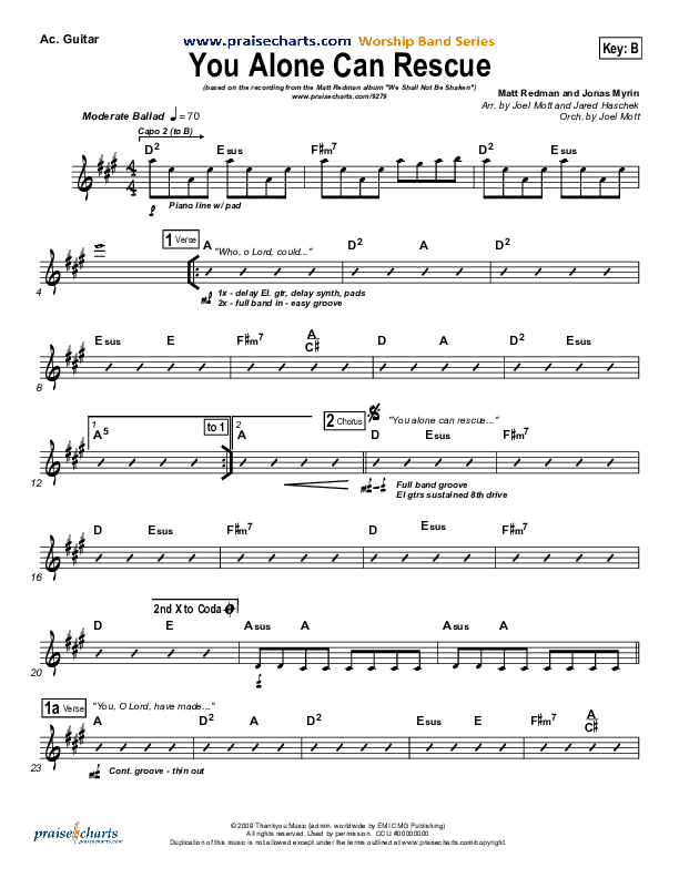 You Alone Can Rescue Acoustic Guitar (Matt Redman)