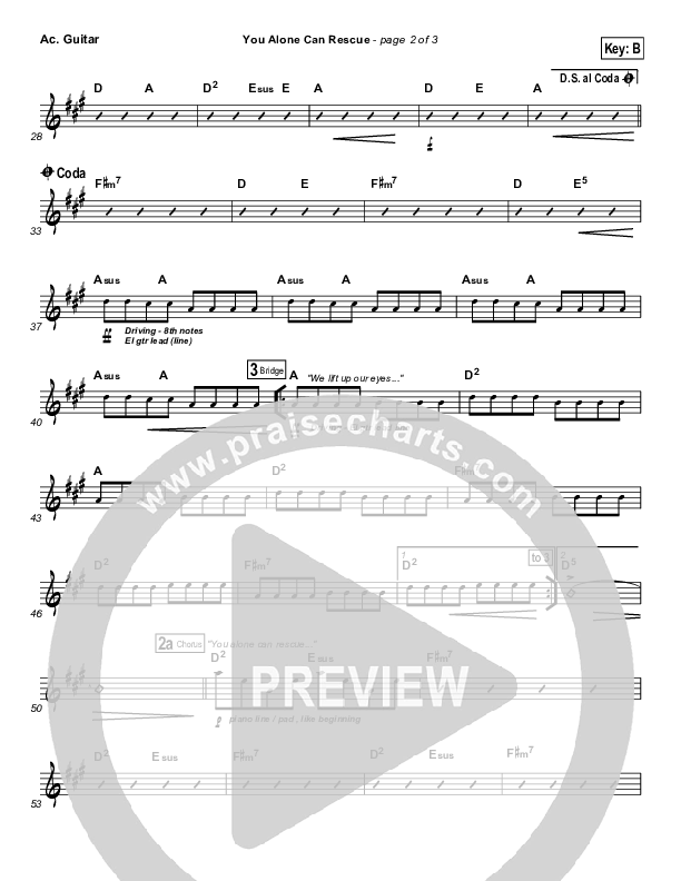 You Alone Can Rescue Acoustic Guitar (Matt Redman)