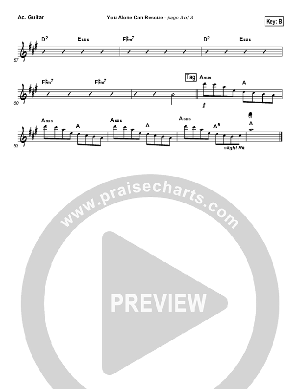 You Alone Can Rescue Acoustic Guitar (Matt Redman)