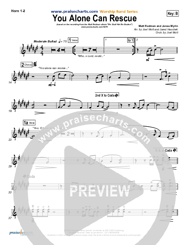 You Alone Can Rescue Brass Pack (Matt Redman)