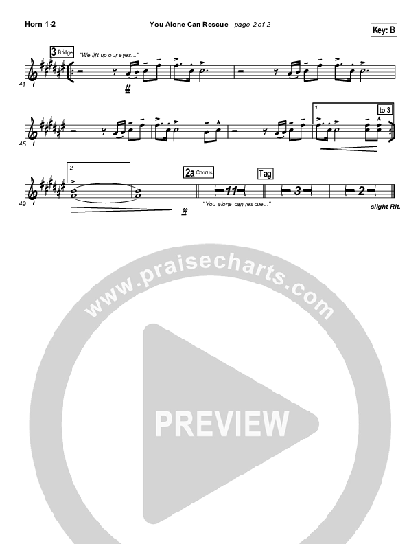 You Alone Can Rescue Brass Pack (Matt Redman)