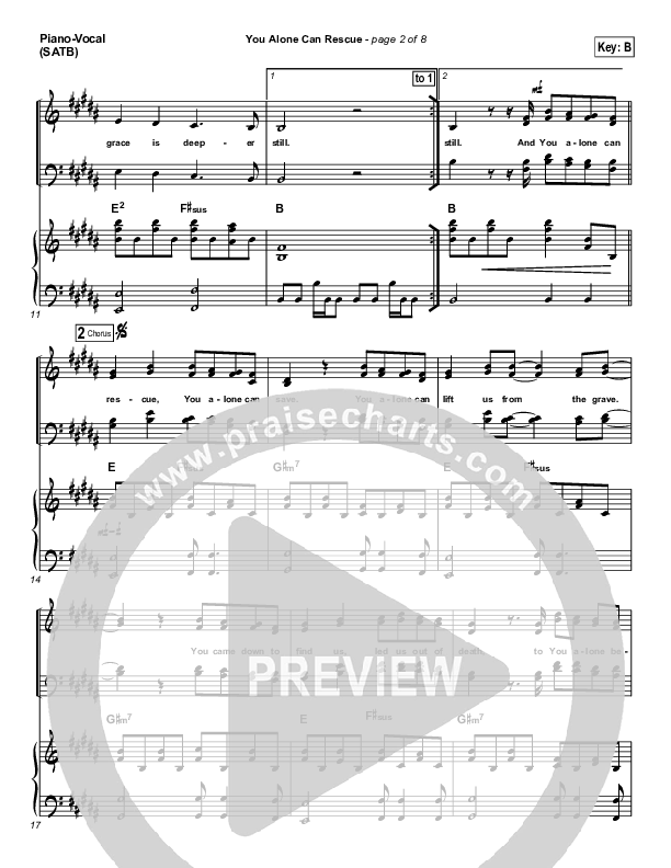 You Alone Can Rescue Piano/Vocal (Matt Redman)