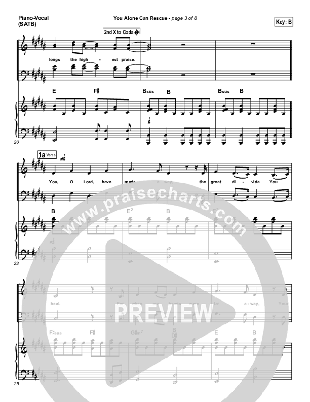 You Alone Can Rescue Piano/Vocal (Matt Redman)