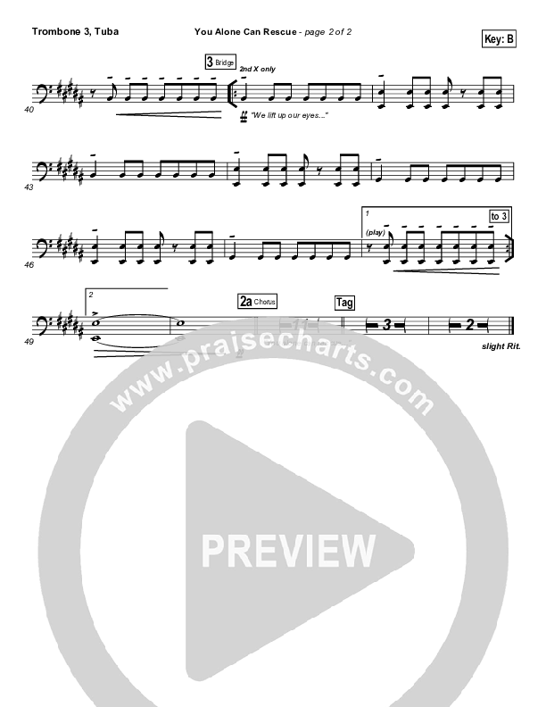 You Alone Can Rescue Trombone 3/Tuba (Matt Redman)