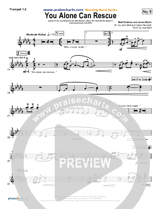 You Alone Can Rescue Brass Pack (Matt Redman)