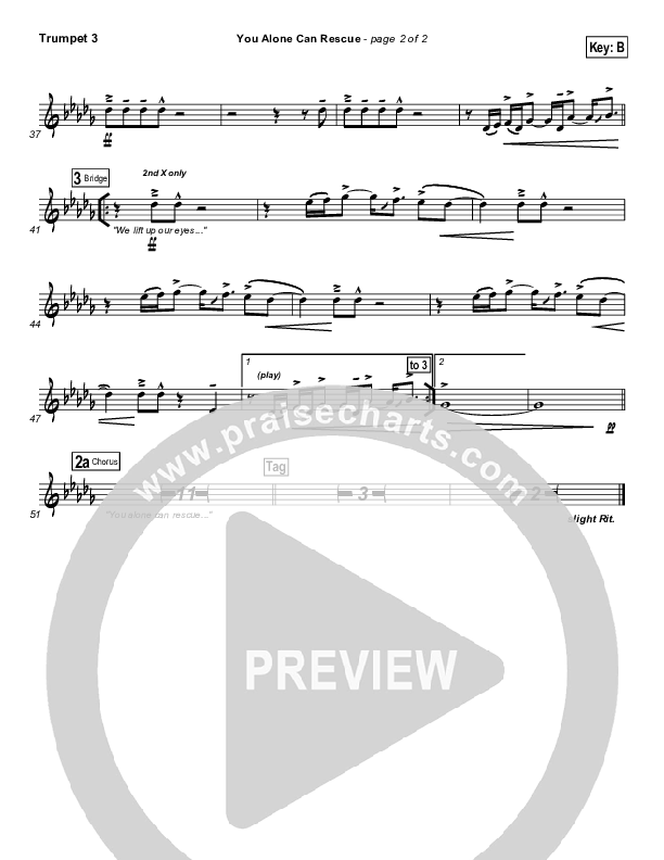 You Alone Can Rescue Trumpet 3 (Matt Redman)