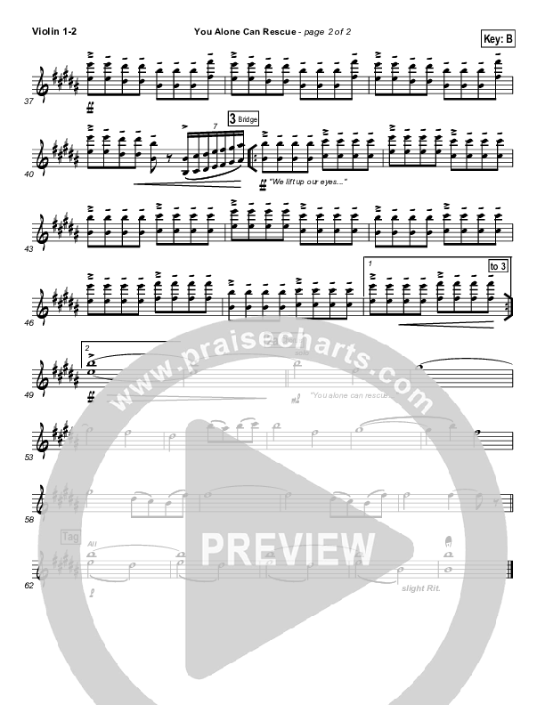 You Alone Can Rescue Violin 1/2 (Matt Redman)