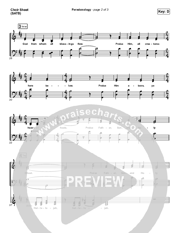 Paradoxology Choir Vocals (SATB) (Elevation Worship)