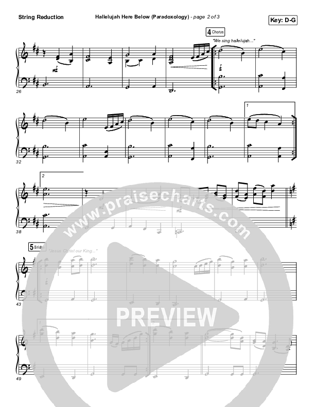 Hallelujah Here Below (Paradoxology) String Pack (Elevation Worship / Steffany Gretzinger)