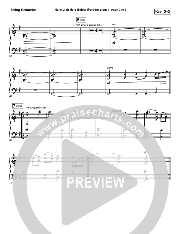 Hallelujah Here Below (Paradoxology) String Pack (Elevation Worship / Steffany Gretzinger)