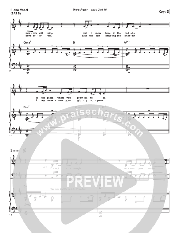 Here Again (Paradoxology) Piano/Vocal Pack (Elevation Worship)