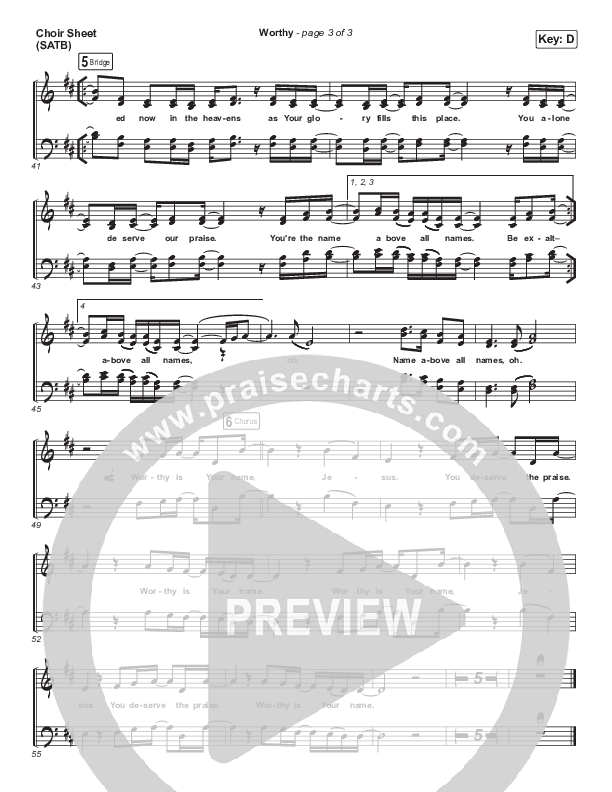 Worthy (Paradoxology) Choir Vocals (SATB) (Elevation Worship)