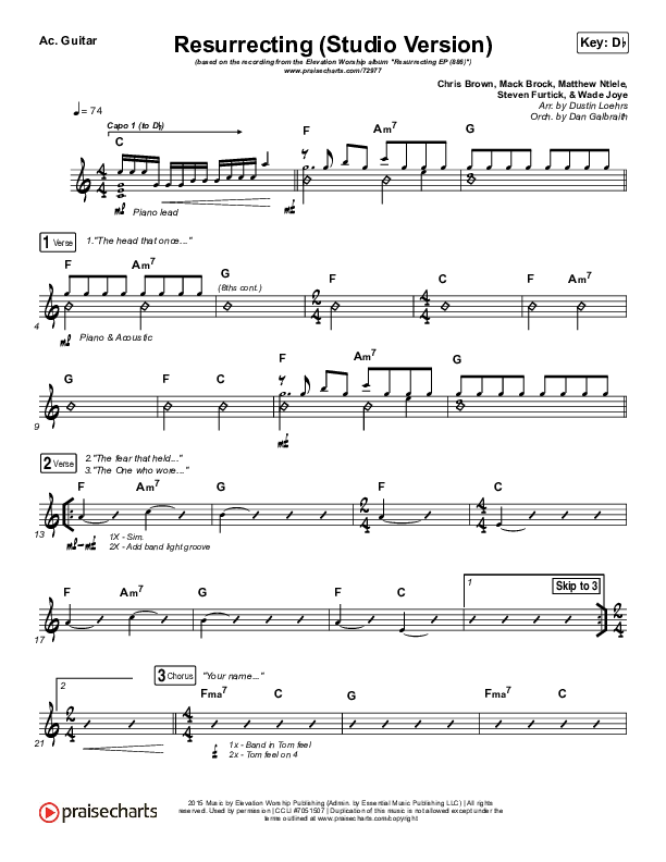 Resurrecting (Studio) Acoustic Guitar (Elevation Worship)