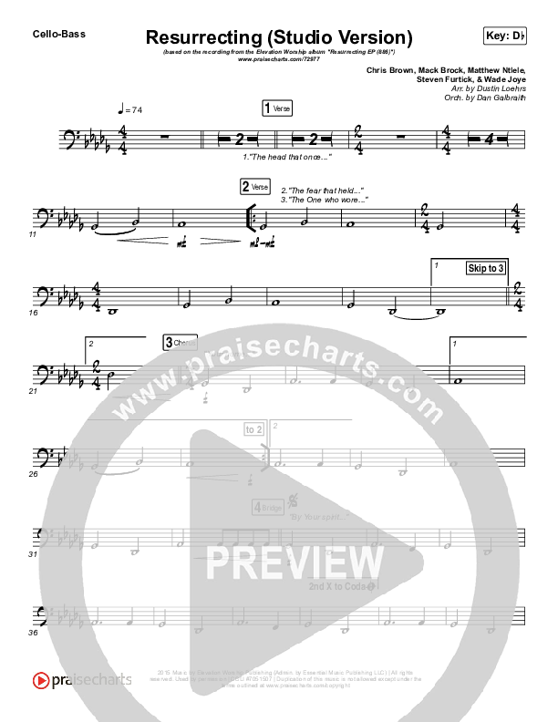 Resurrecting (Studio) Cello/Bass (Elevation Worship)