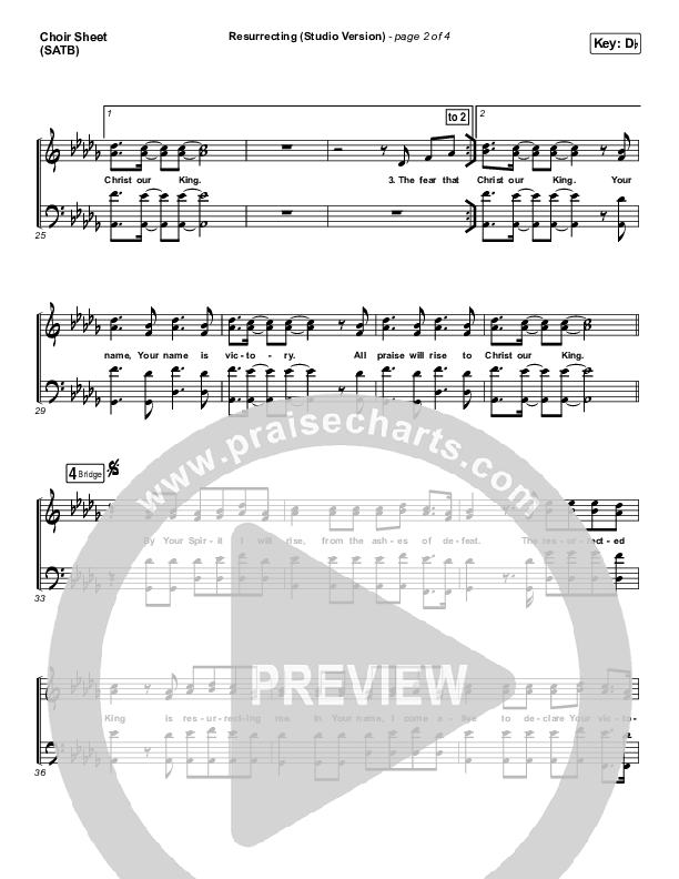 Resurrecting (Studio) Choir Sheet (SATB) (Elevation Worship)