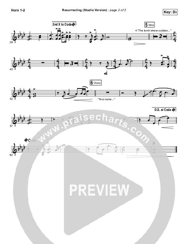 Resurrecting (Studio) French Horn 1/2 (Elevation Worship)