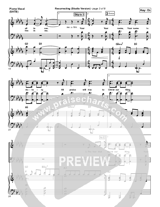 Resurrecting (Studio) Piano/Vocal (SATB) (Elevation Worship)