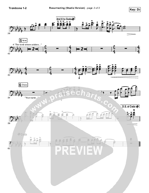 Resurrecting (Studio) Trombone 1/2 (Elevation Worship)