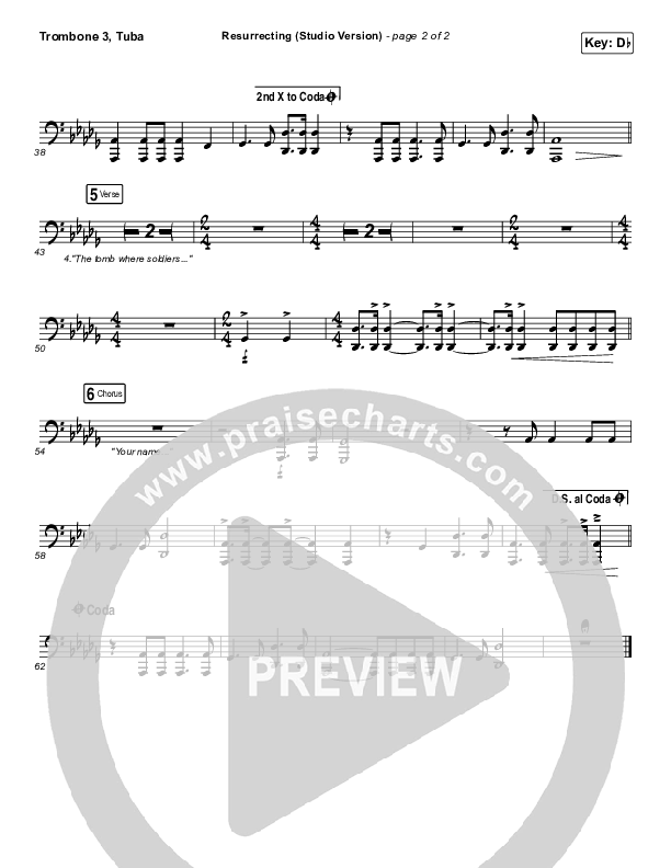 Resurrecting (Studio) Trombone 3/Tuba (Elevation Worship)