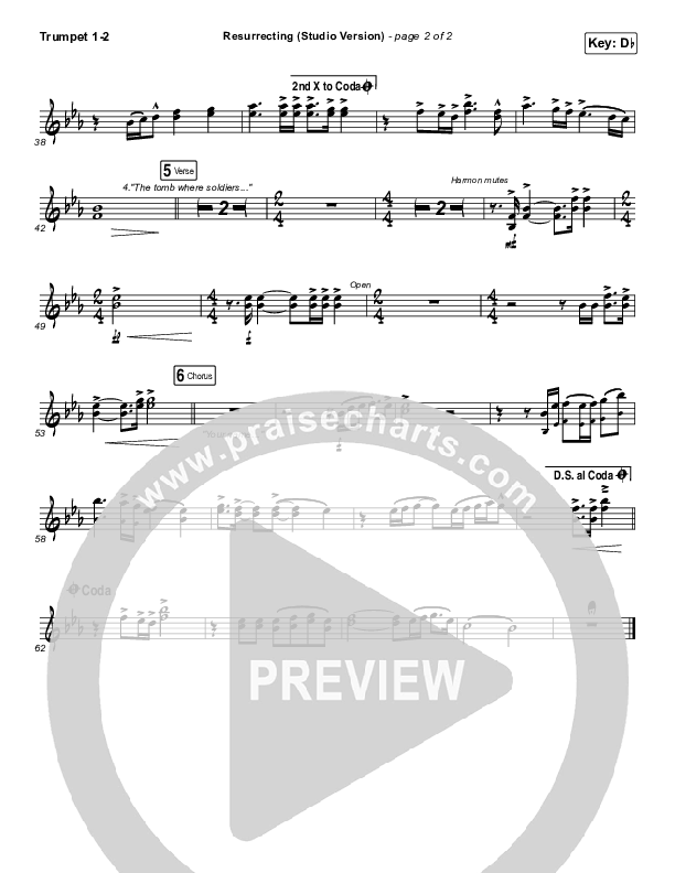 Resurrecting (Studio) Trumpet 1,2 (Elevation Worship)
