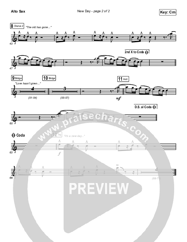 New Day Alto Sax (Danny Gokey)