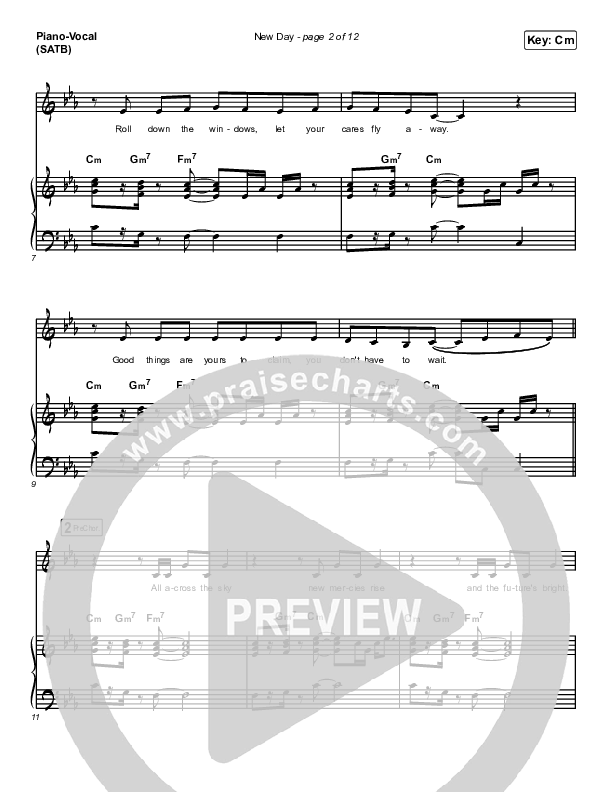 New Day Piano/Vocal (SATB) (Danny Gokey)