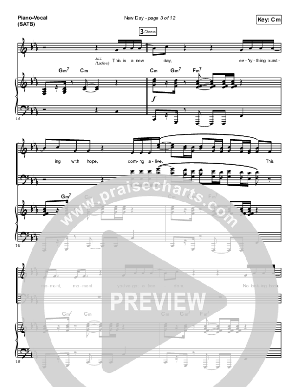 New Day Piano/Vocal (SATB) (Danny Gokey)