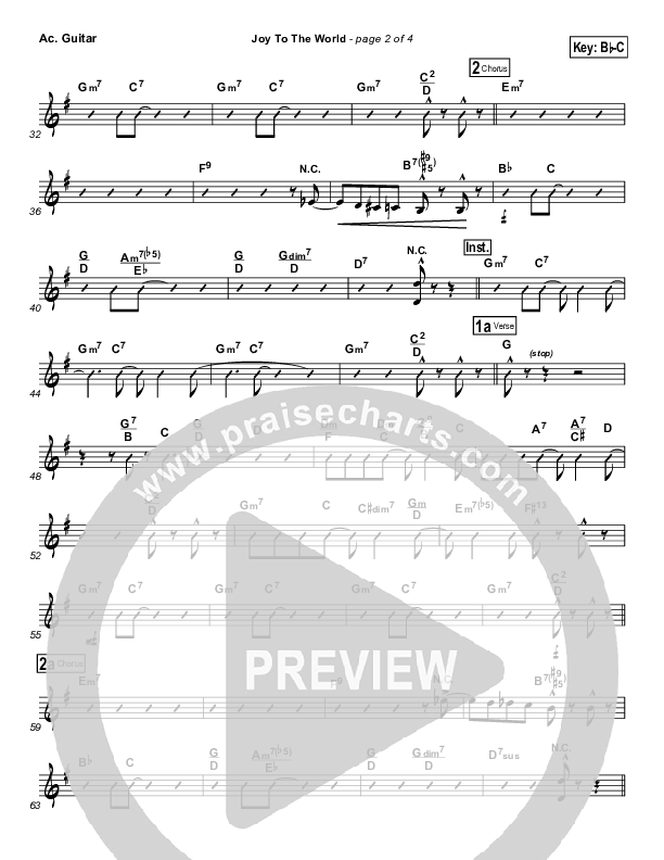 Joy To The World Acoustic Guitar (Natalie Grant)