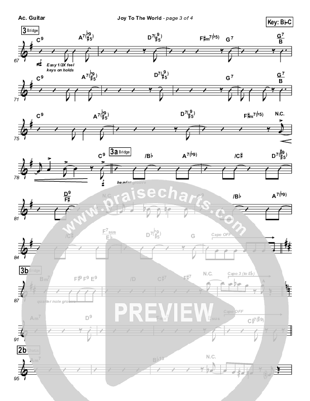 Joy To The World Acoustic Guitar (Natalie Grant)