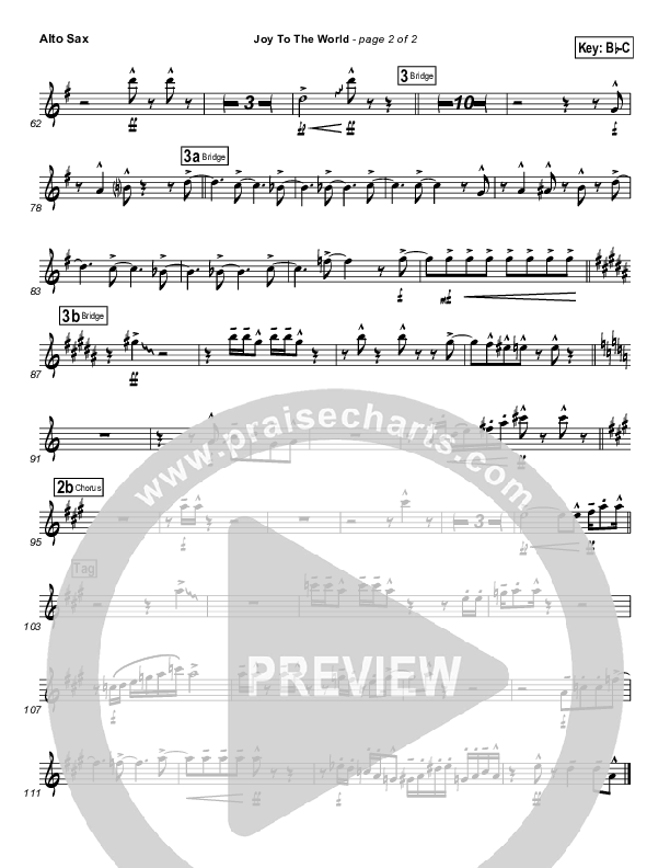 Joy To The World Alto Sax (Natalie Grant)