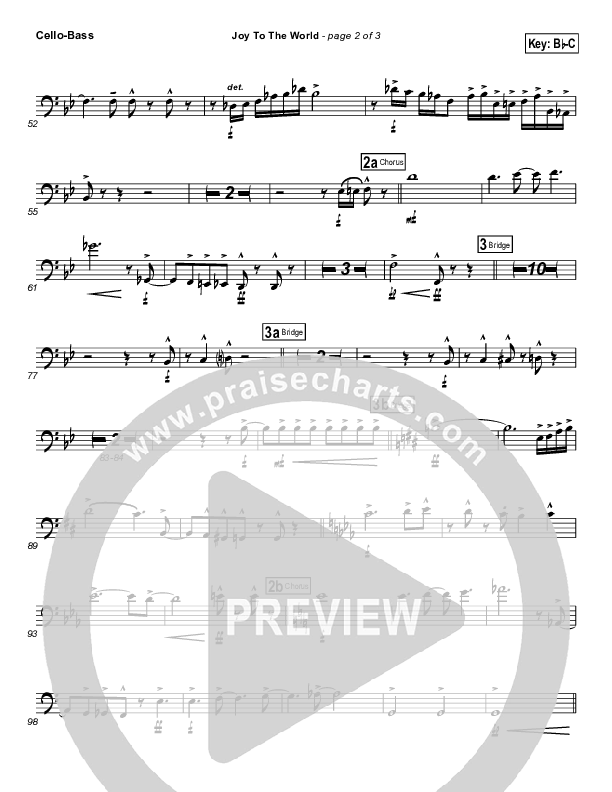 Joy To The World Cello/Bass (Natalie Grant)