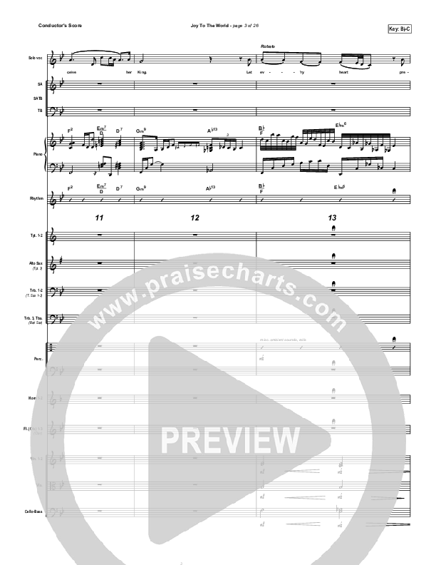 Joy To The World Conductor's Score (Natalie Grant)