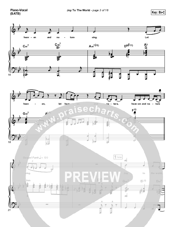 Joy To The World Piano/Vocal (Natalie Grant)