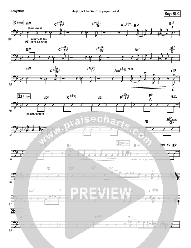 Joy To The World Rhythm Chart (Natalie Grant)