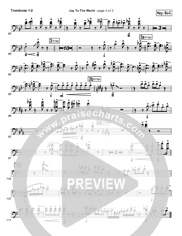 Joy To The World Trombone 1/2 (Natalie Grant)